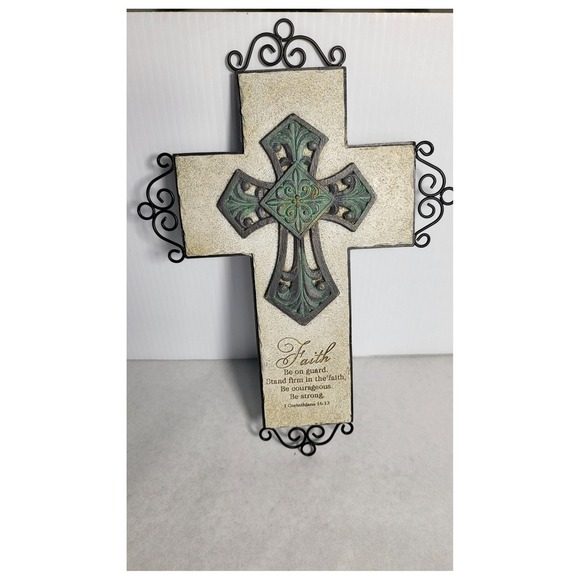 Faith Cross Wall Decor Inspirational Religious Home Accent Scripture Art - Picture 2 of 5